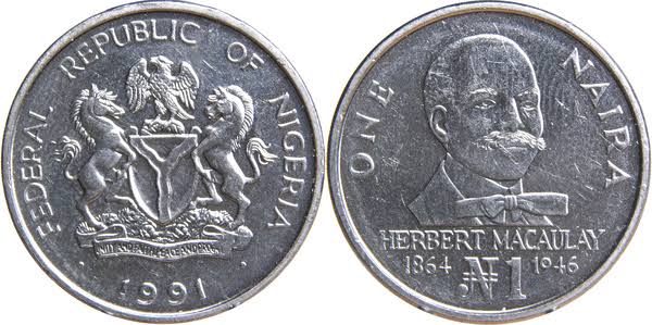 Herbert Macaulay on one Naira coin