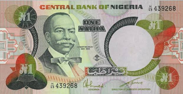 Herbert Macaulay on the One Naira note.